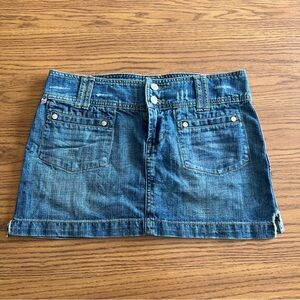 Y2K Distressed Jean skirt